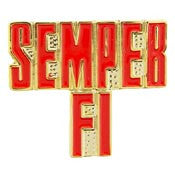 PINS- USMC, Marine Core SCR SEMPER FI (1")