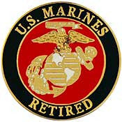 PINS- USMC Marine Core LOGO, RETIRED (15/16")