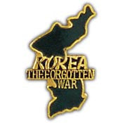 PINS- KOREA, MAP, FORGT.WAR (1")