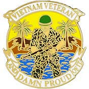 PINS- VIET, VETERAN, PROUD (1")