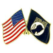 PINS- POW*MIA/USA, FLAG (1")
