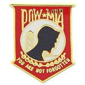 PINS- POW*MIA, YOU'RE NOT, RD (MINI) (5/8")