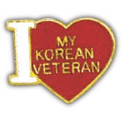 PINS- KOREA, I HEART MY VET. (1")