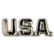 PINS- U.S.A. LETTERS, SLV (1")