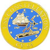 PINS- USS, Navy CONSTALLATION (1")