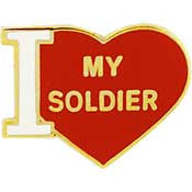 PINS- ARMY, I HEART MY SOLD. (1")