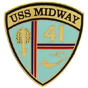 PINS- USS, Navy MIDWAY, NICKEL (1")
