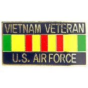 PINS- VIET, USAF, VET.RIBBON (1-1/8")