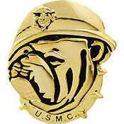 PINS- USMC, Marine Core BULLDOG, EMBLEM (1")