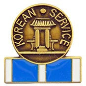 PINS- KOREA, SVC.MEDAL & RIB (3/4")