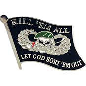 PINS- KILL'EM ALL, FLAG (1")