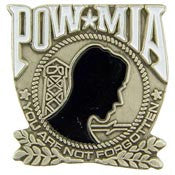 PINS- POW*MIA, PEWTER (1")