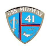 PINS- USS, Navy MIDWAY (1-1/8")