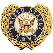PINS- USN Navy LOGO, WREATH (1-1/8")