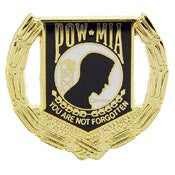 PINS- POW*MIA, WREATH (1-1/8")