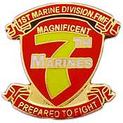 PINS- USMC, Marine Core 007TH RGT. (1")