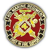 PINS- USMC, Marine Core 014TH RGT. (1")