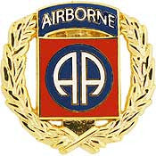 PINS- ARMY, 082ND A/B, WREATH (1-1/16")