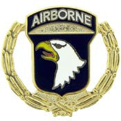 PINS- ARMY, 101ST A/B, WREATH (1-1/16")