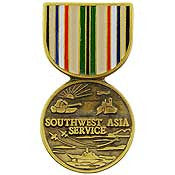 PINS- MEDAL, SW ASIA (1-3/16")