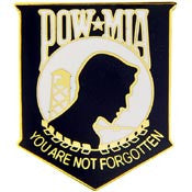 PINS- POW*MIA, YOU'RE NOT, Blk (1-1/2")