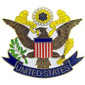 PINS- USA SEAL, RWB (EMBLEM) (1-3/4")