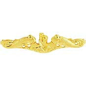 PINS- USN, Navy SUB.DOLPH, GOLD (2-7/8")