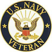 PINS- USN Navy LOGO, VETERAN XLG (1-1/2")