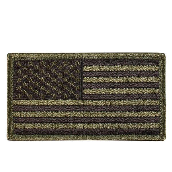 Rothco Patches: American Flag Patch OD/Black