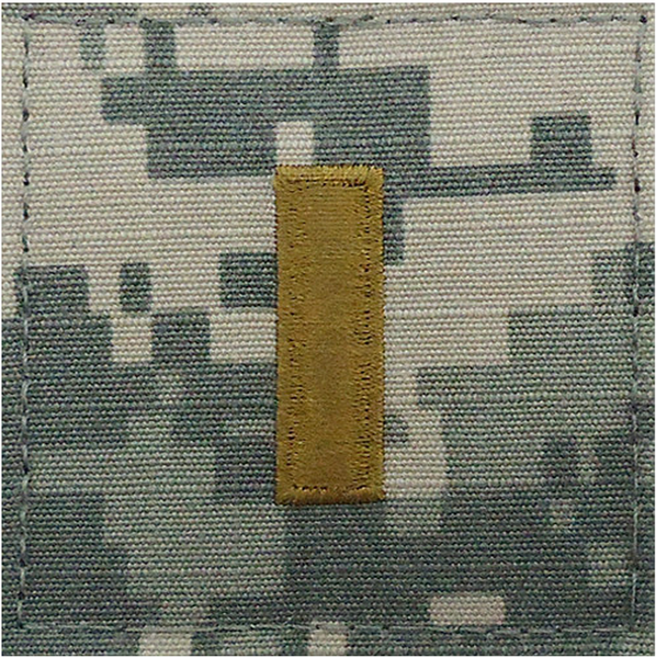 Patches: ARMY EMBROIDERED ACU RANK INSIGNIA: SECOND LIEUTENANT