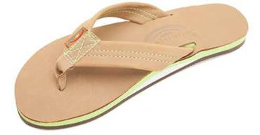 Rainbow Women's The Tropics Single Layer Premier Leather w/ Colorful Midsole Sierra Lime Wide