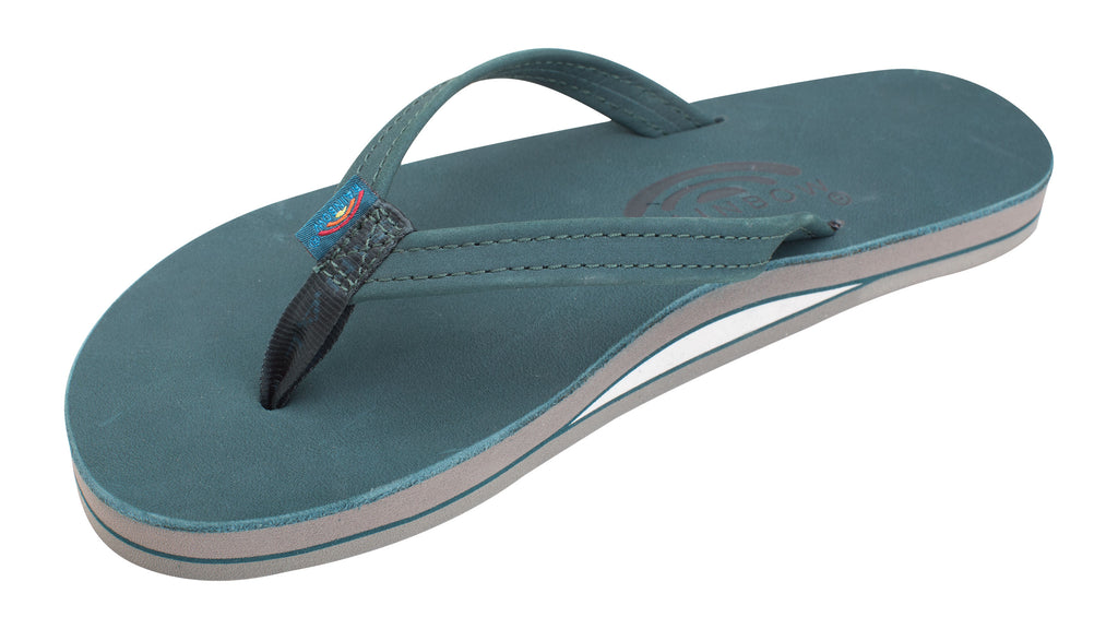 Rainbow Women's Single Layer Premier Leather with Arch Support - Turquoise