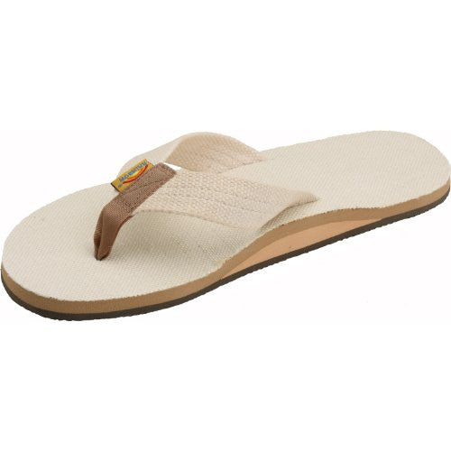 Rainbow Men's Single Layer Hemp Top & Strap w/ Arch Support - Natural
