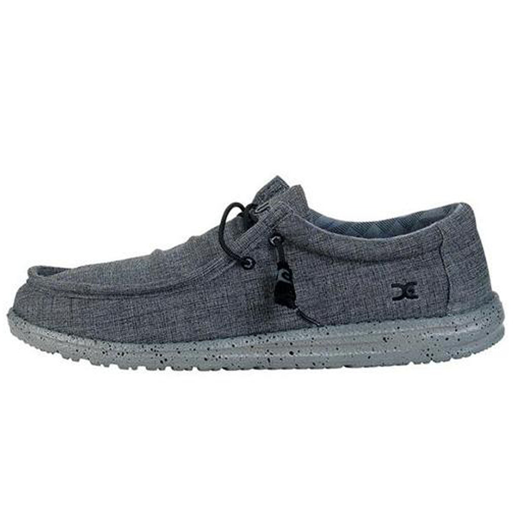 Hey Dude Men's Wally Stretch Casual Shoes - Charcoal