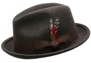 Conner:  Brown Mix Soho Wool Fedora C1049