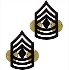 Army Chevron: First Sergeant - Black