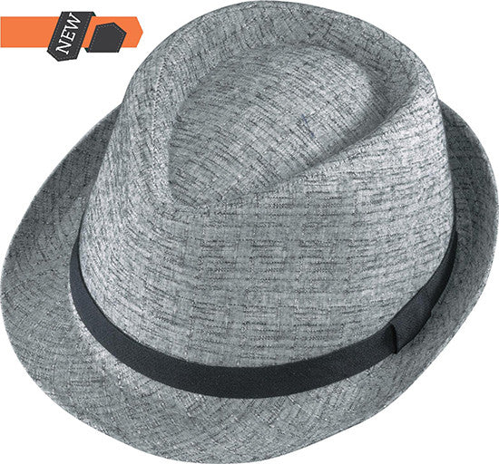 Henschel Hat Co. Textured Fedora Grey with Black Band