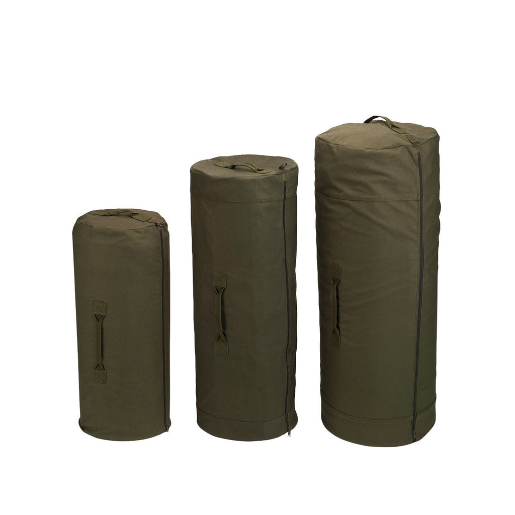 Fox Bags: Canvas Duffle Bag w/ Side Zipper OD