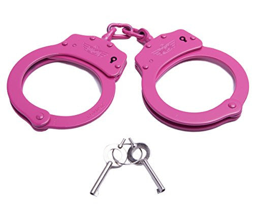 Uzi Pink High Tensile Steel Handcuffs With Two Keys, Pink