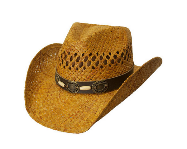 Conner: Organic Raffia Western Hat Tea