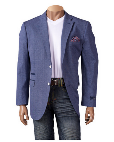 INSERCH BLAZER JACKET COTTON W/ CONTRAST ELBOW PATCH