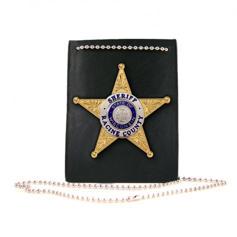 Boston Leather Neck Chain Badge Holder (No I.D.)