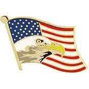 PINS- USA, FLAG, EAGLE, HEAD (1-3/8")