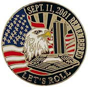 PINS- USA, 911, LET'S ROLL (1")