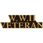 PINS- WWII, SCR, VETERAN (1-1/2")