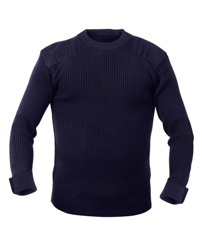 Rothco Sweaters: G.I. Style Acrylic Commando Sweater - Navy Blue