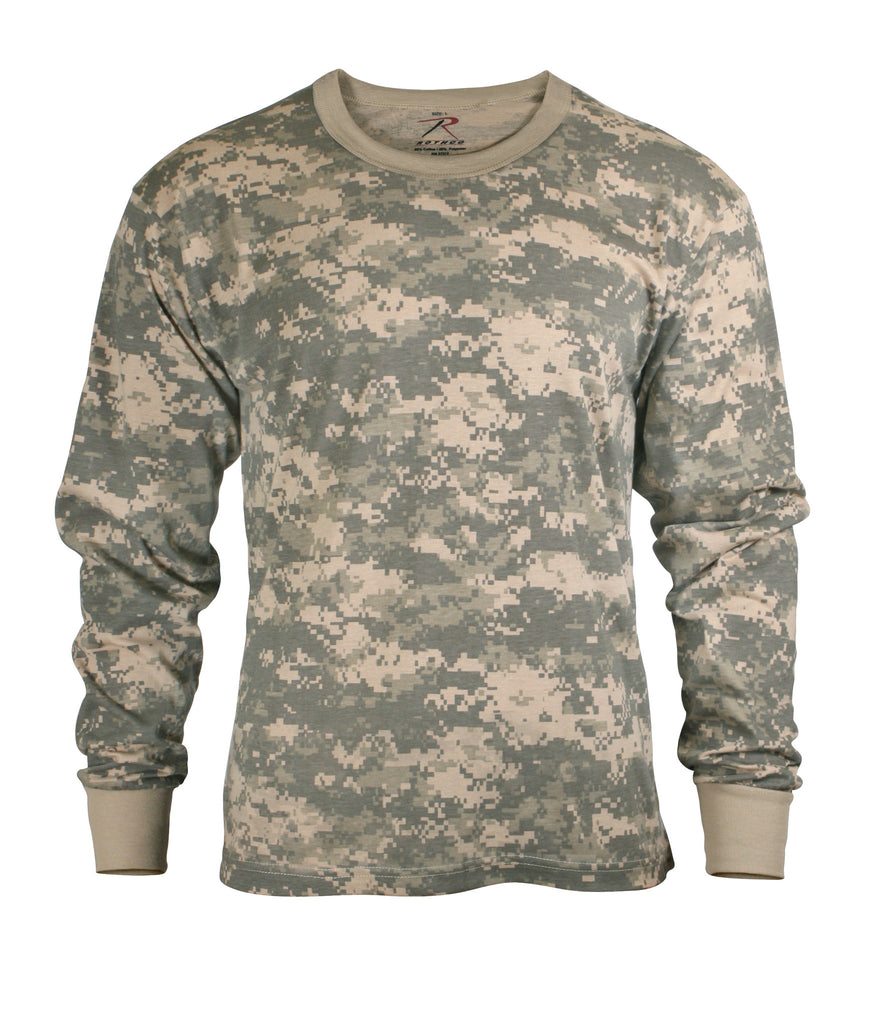 Rothco Shirts: Kids Camo Long Sleeve T-Shirt - ACU DIgital