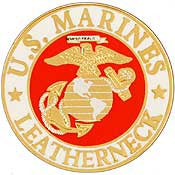 PINS- USMC Marine Core LOGO, LEATHERNECK (15/16")