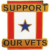 PINS- FAMILY MEM.IN SVC. SUPPORT OUR VETS! (1")