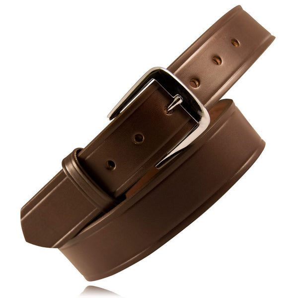 Boston Leather 1-1/2" No Lines Off Duty Casual Belt Brown